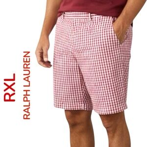 Ralph Lauren RLX Golf Shorts Sz 34x9 Men’s Red Check Gingham $115